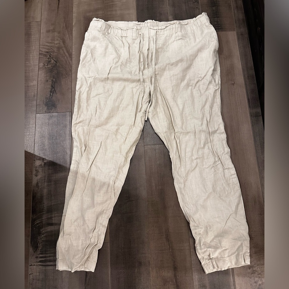 Beige linen pants rw&co